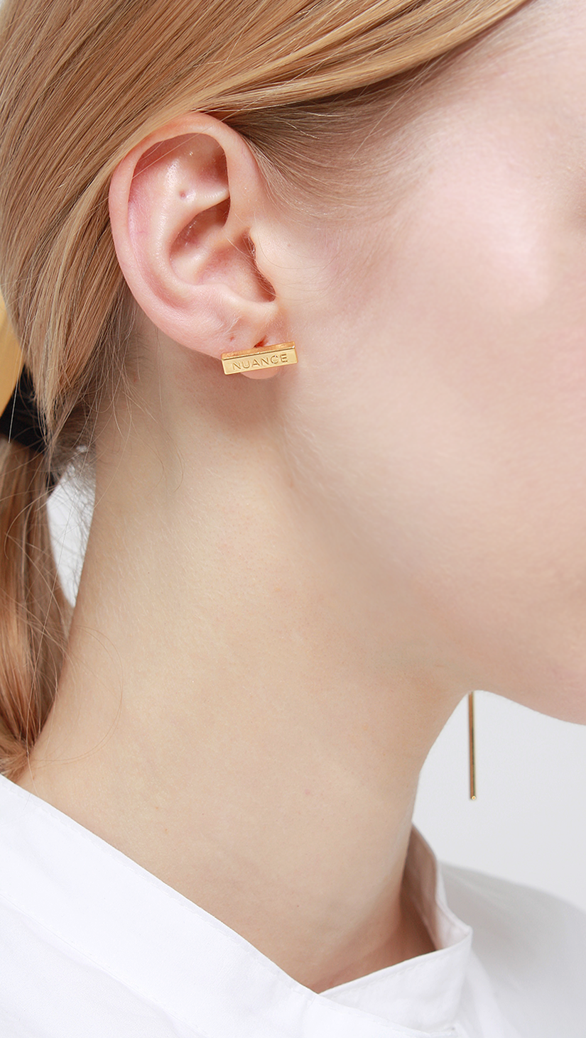 Luz Earring, a mismatched earring set in Gold
