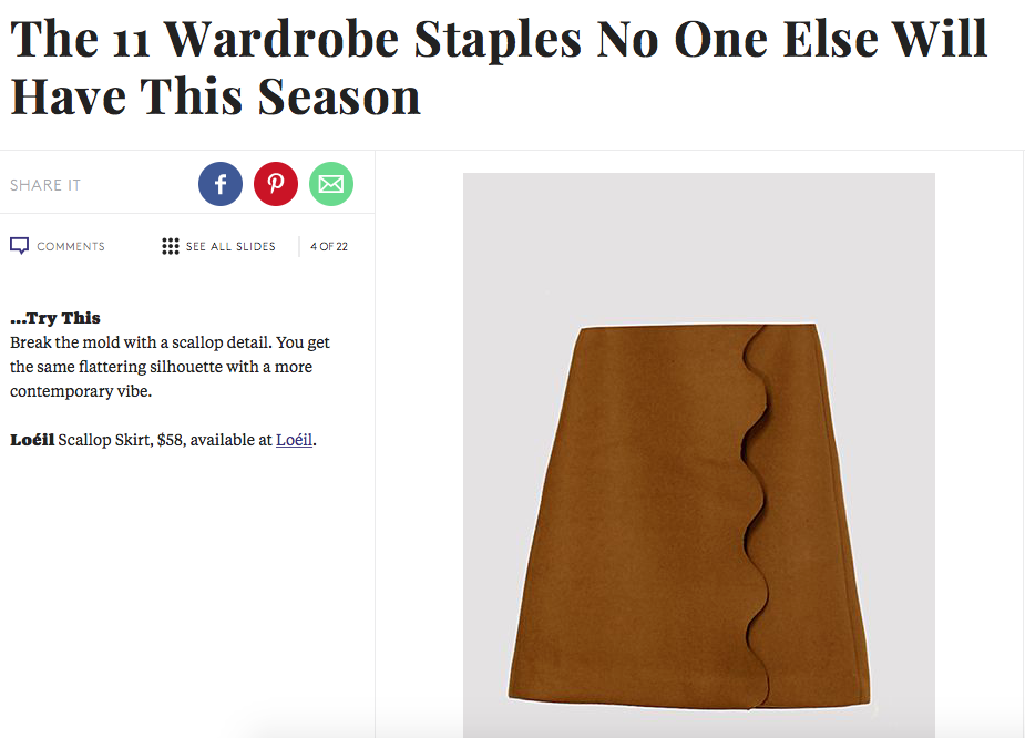 Scallop Skirt Featured In Refinery29