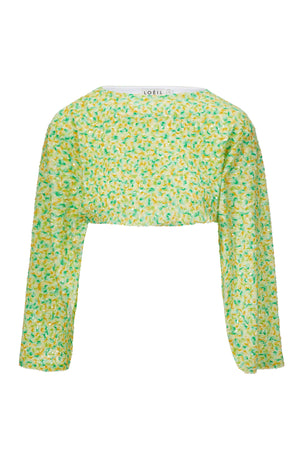 LEILANI SEQUINNED TOP LIME