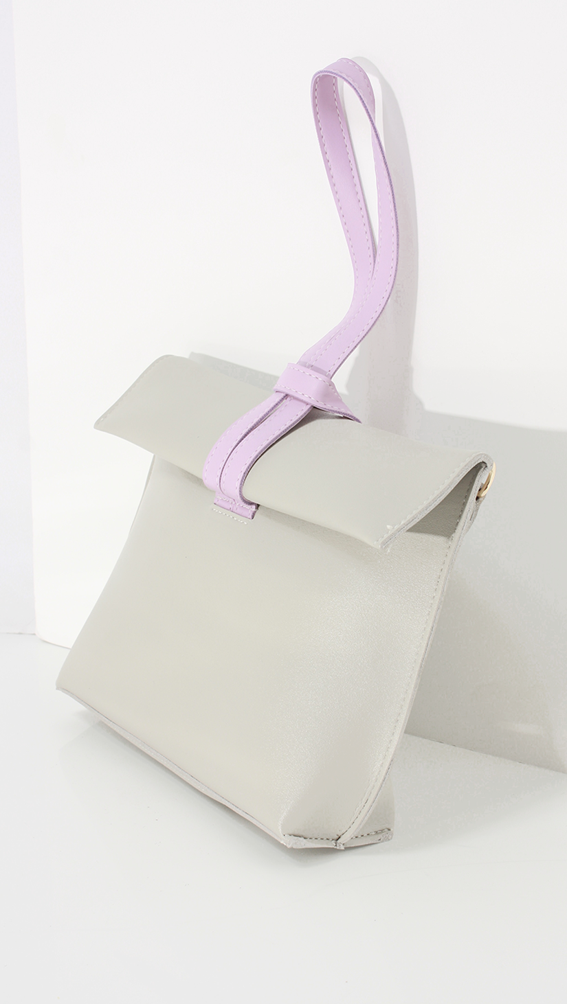 Melgar Cluth, a lightweight smooth pu leather with minimal styling in Grey