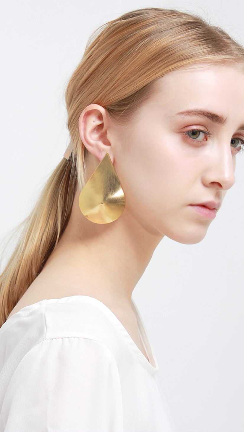 Apia Petal Gold Earrings.